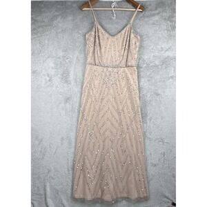 adrianna papell art deco beaded short dress Pearl Beaded Short Halter Bridal Dress by Adrianna Papell 45018